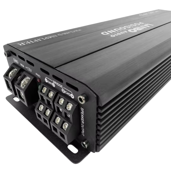 Car Audio Amplifier 4-Channel Class D Full-Range 4X 300Watts RMS @ 4-ohm - Extremely Powerful Amp for Vehicle Sound Systems
